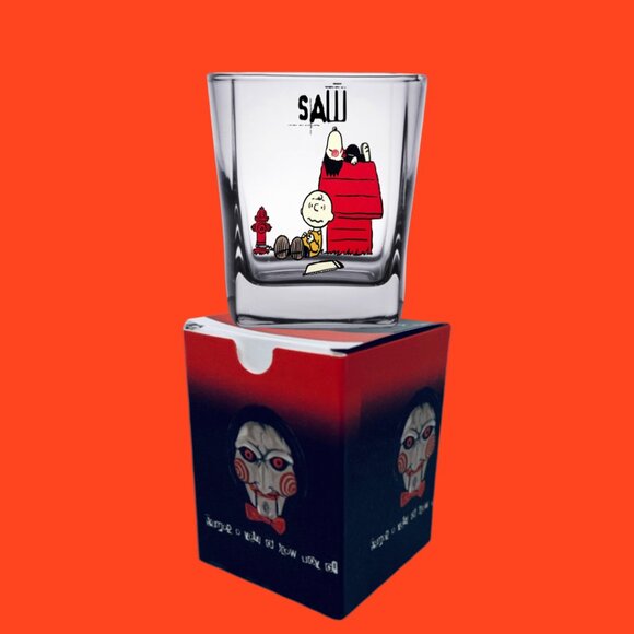 Peanuts Characters/Horror Movie Mashup Shot Glass Set/Matching Gift Box - Picture 4 of 11